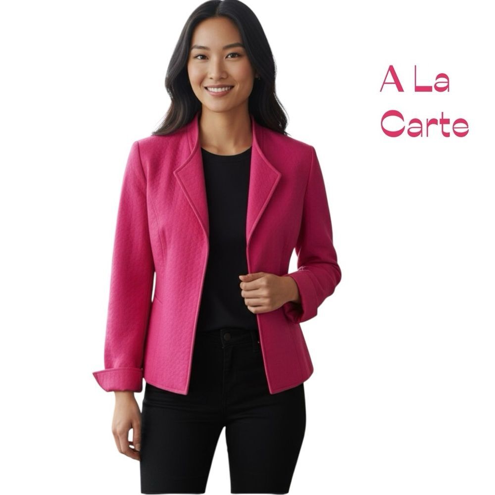A La Carte Pink Long Sleeve Jacket NWOT Size XS GirlCore BarbieCore Feminine